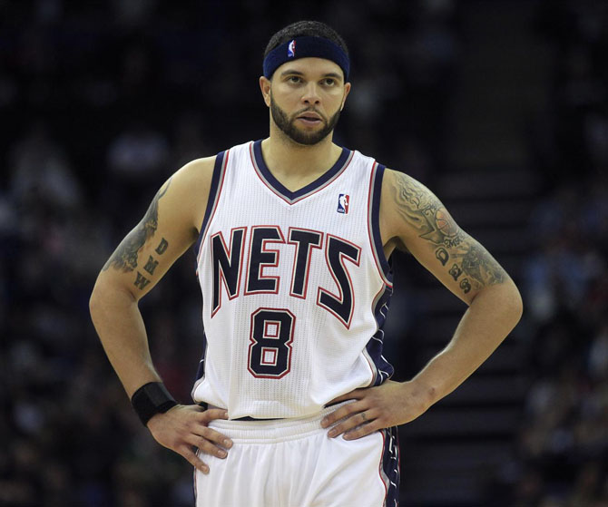 deron williams #8 white jerseys